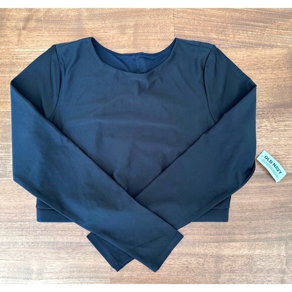 NWT Old Navy Black 3/4 Sleeve Exercise Shirt - Women's Small - Picture 1 of 5